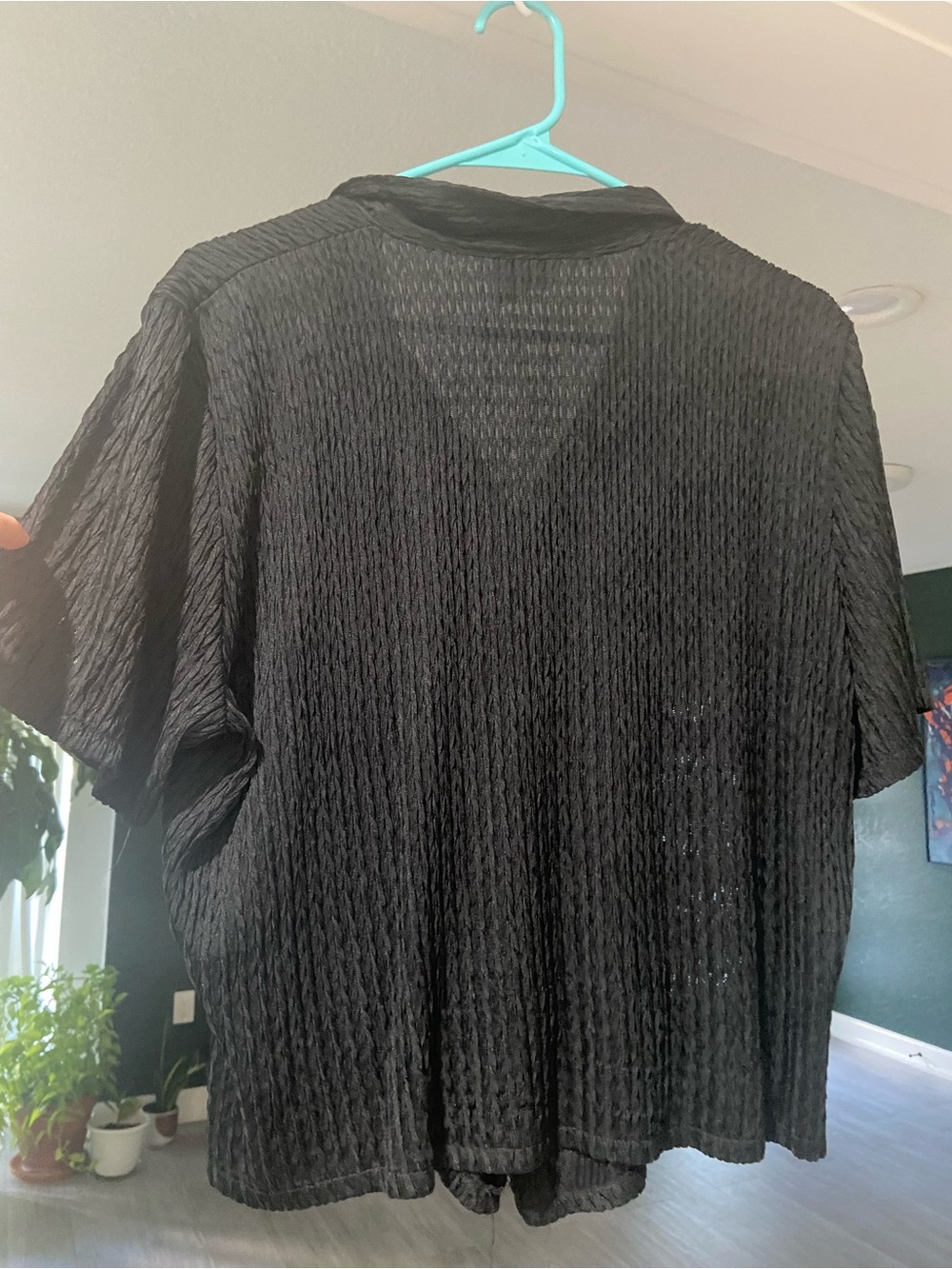 Cool, black shirt sleeve button down - Picture 2 of 5